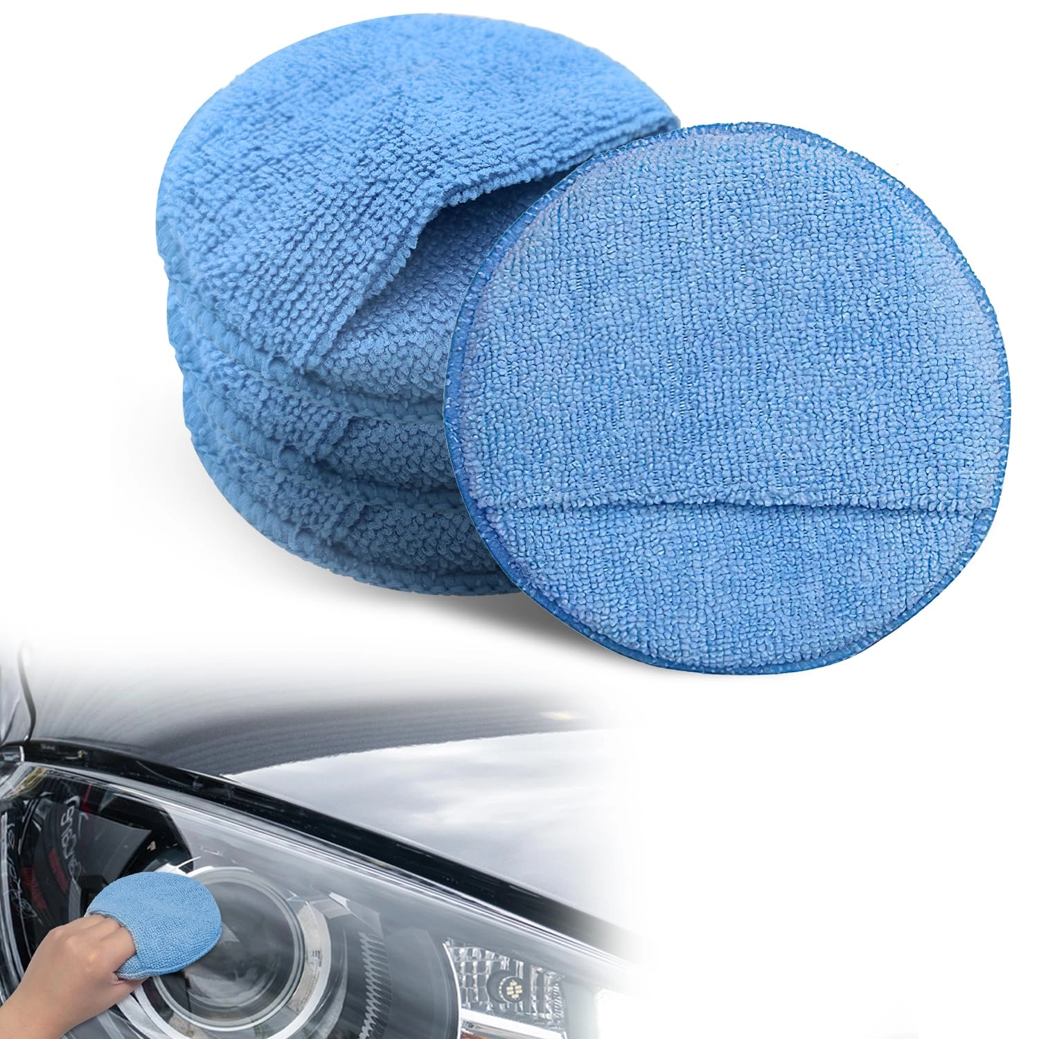 vlyx Microfiber Car Wax Applicator Pads
