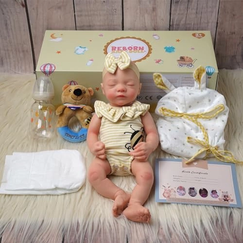 Reborn Baby Doll - 16 Inch Full Platinum Silicone Ages 3+