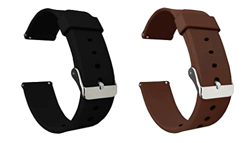2 Pack 20mm Silicone Watch Band for Sekonda Motion