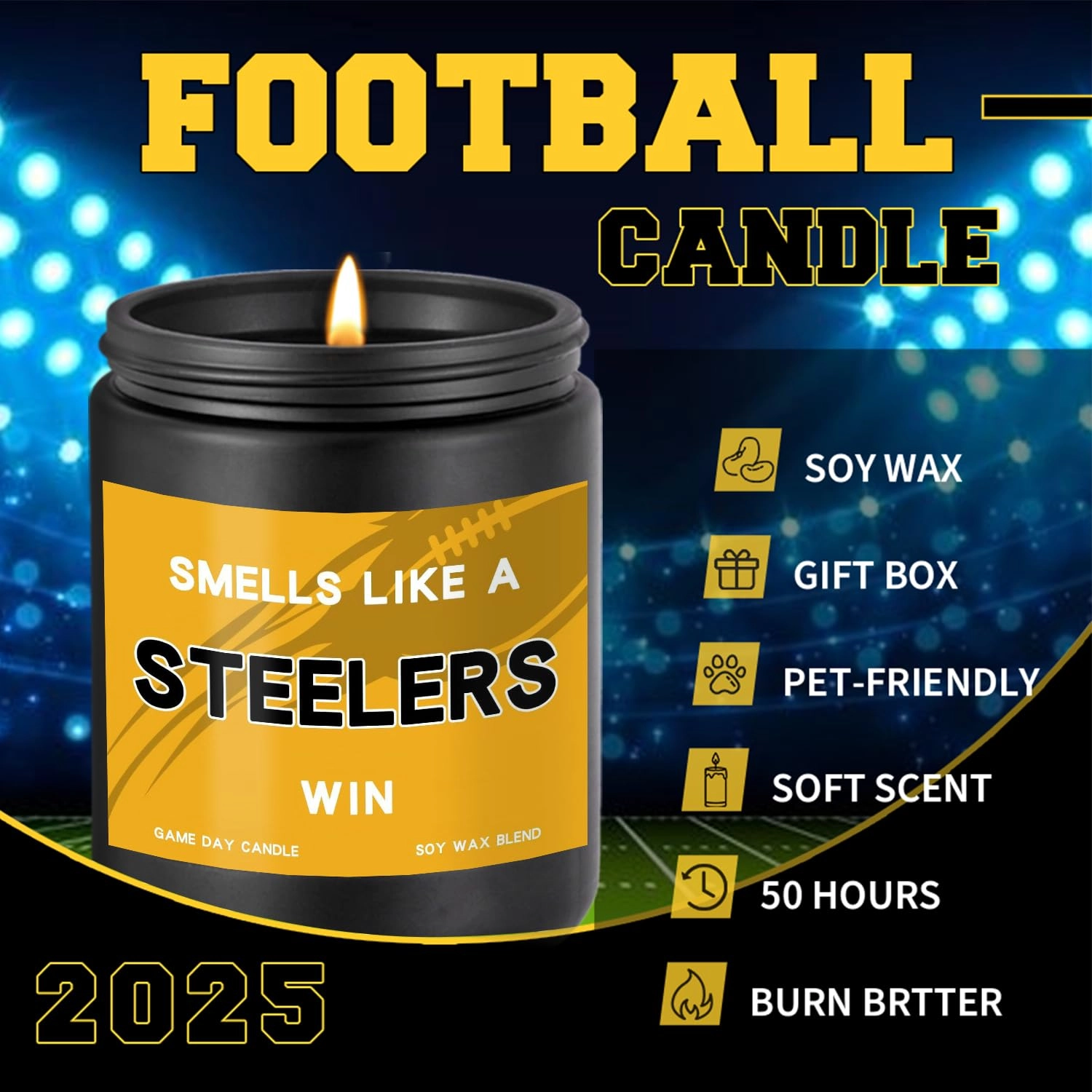 Smells Like A Steelers Win Scented Candle - 1 piece