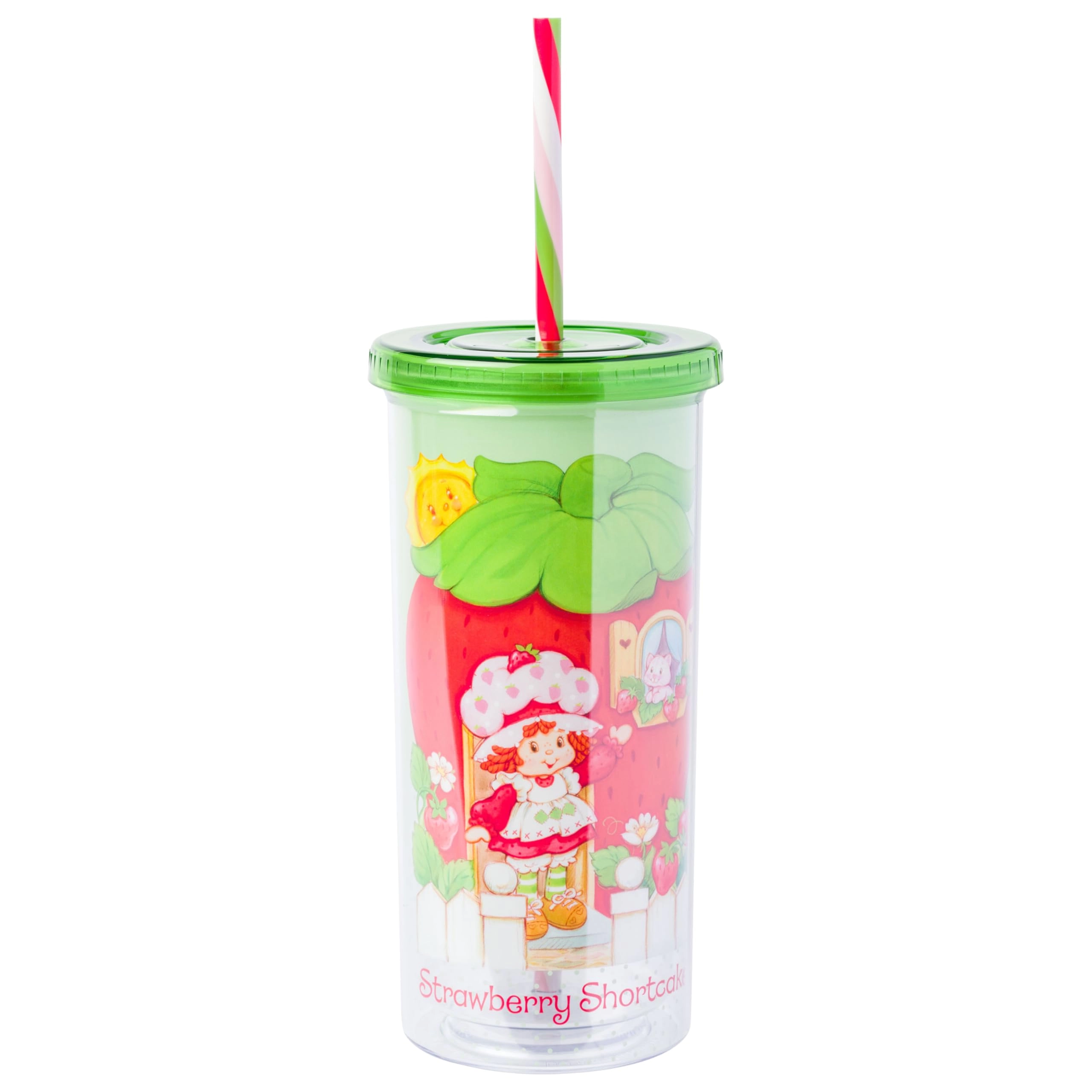 Silver Buffalo Strawberry Shortcake Strawberry House Plastic Tall Cold Cup