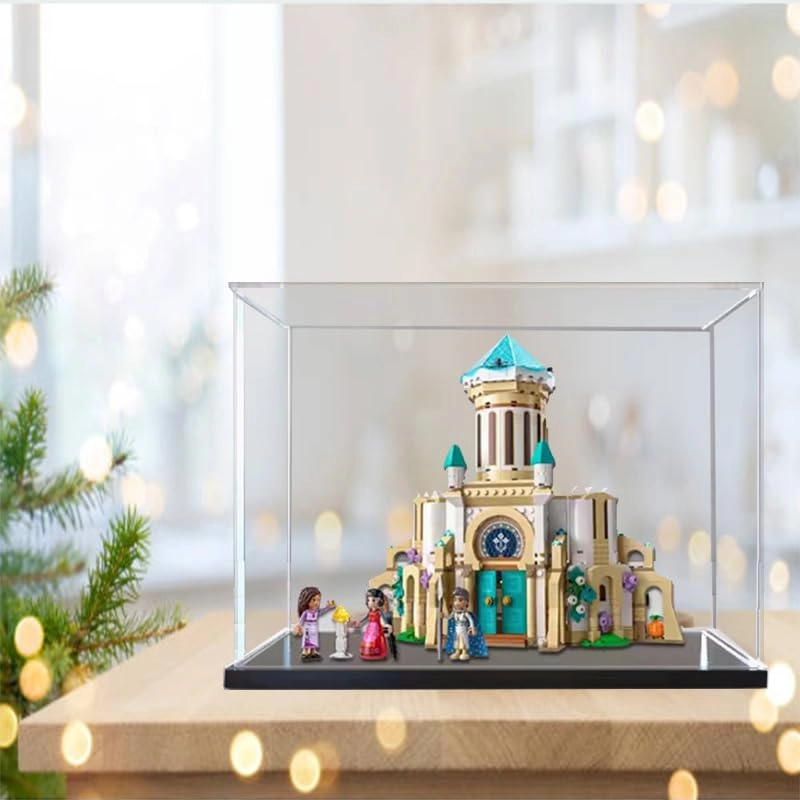 Display Case for Lego Disney Wish 43224 - Black Bottom 13.77x5.90x11.81in.