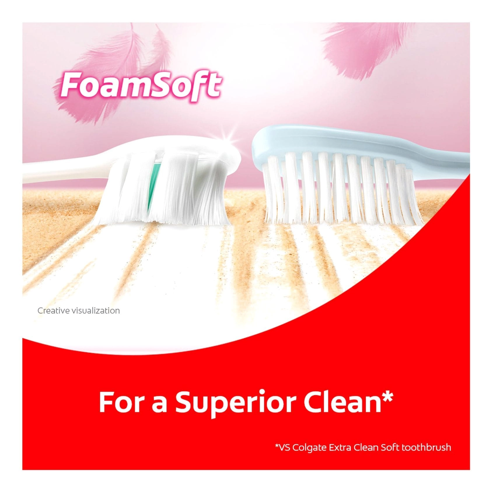 Foamsoft - Super Dense Thin Bristle 2-Piece Pack