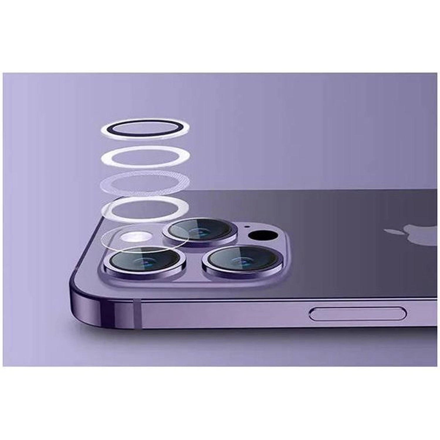 Clear Tempered Glass Camera Lens Protector for iPhone 14 Pro Max (3-Pack)