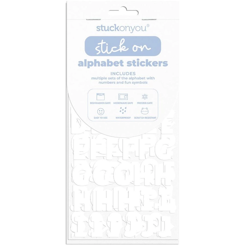 STUCK ON YOU Alphabet Stickers - WHITE 34.2 x 10 x 0.3 cm