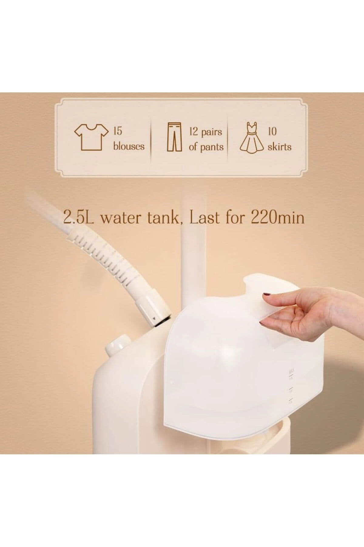 Garment Steamer - 1500W Portable Handheld Overheat Protection
