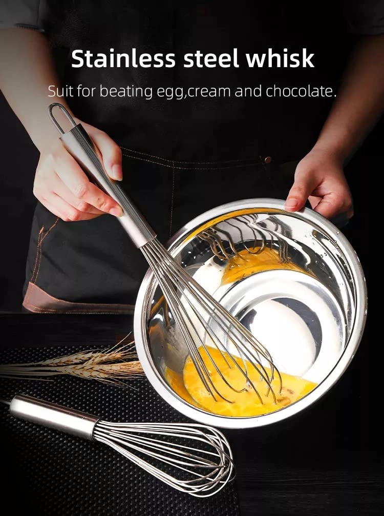 Manual Hand Blender - Stainless Steel 10 Inch