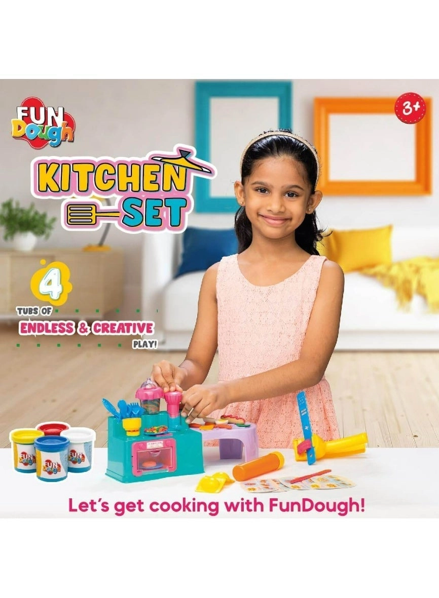 Soft Dough Kids Kitchen Play Set - 3+ years