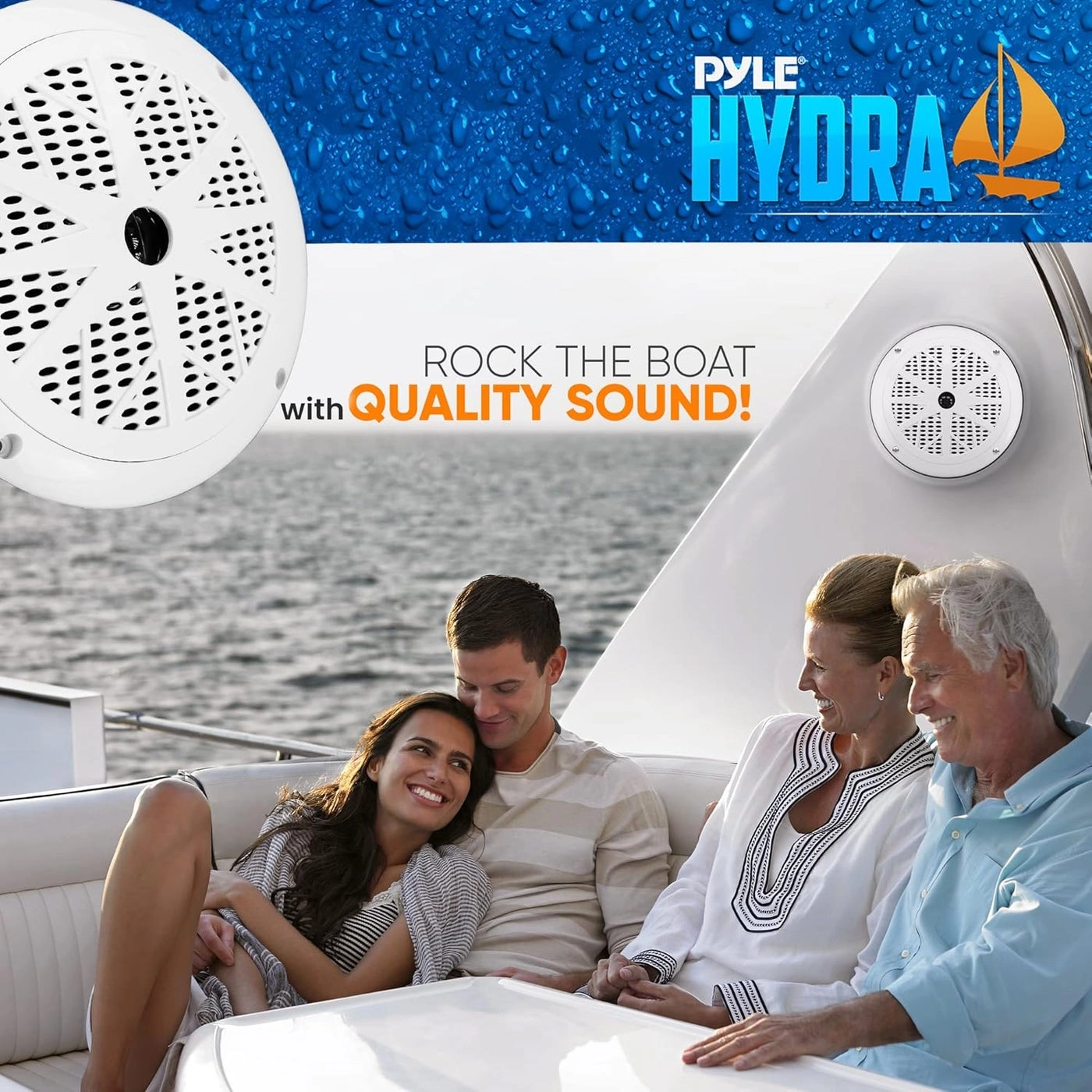 Dual Marine Speakers - 6.5 Inch 120 Watt