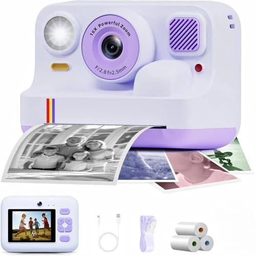 S6 - Kids Instant Camera Printable (Thermal Paper) Front & Rear Dual