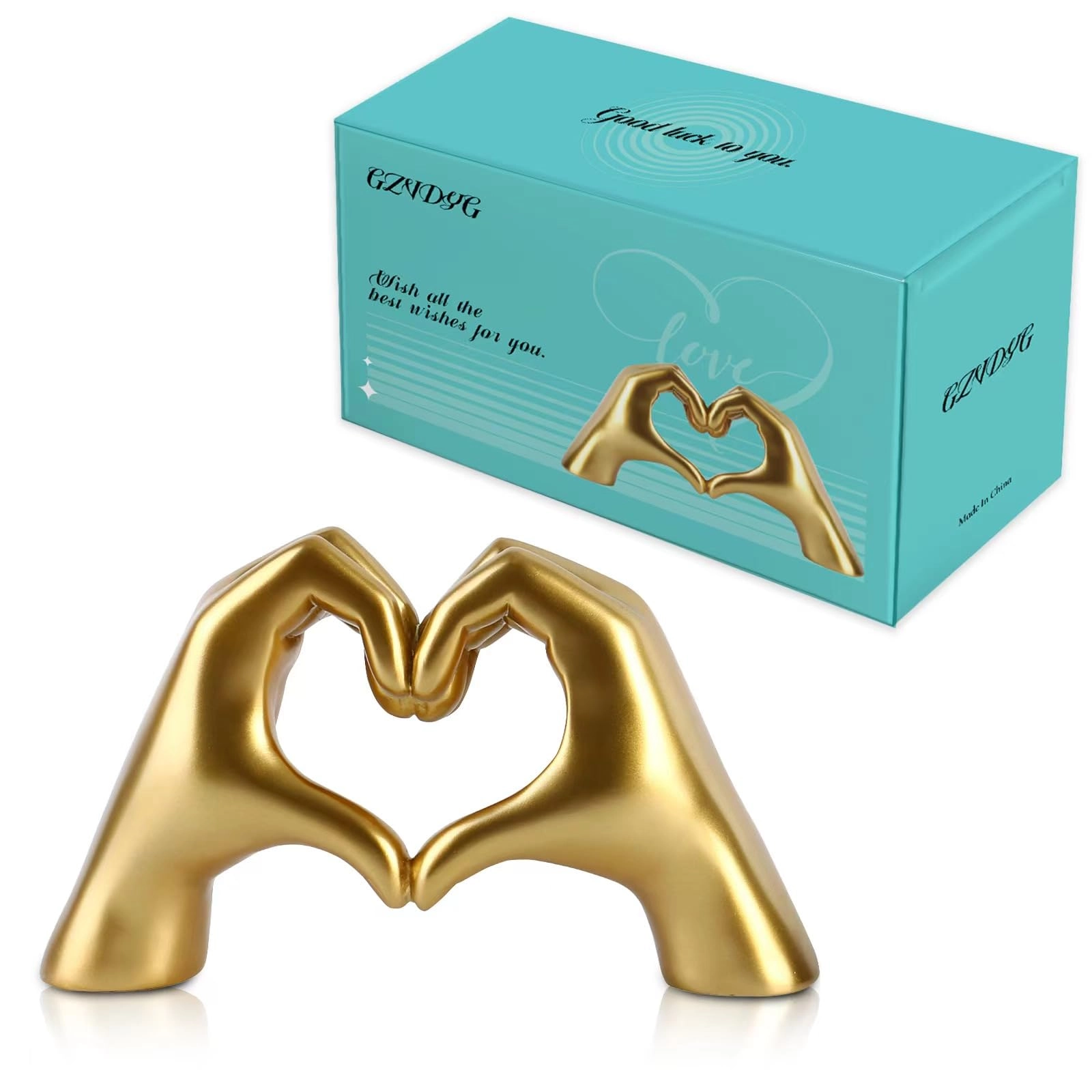 gzvdyg Heart Hands Sculpture - Resin
