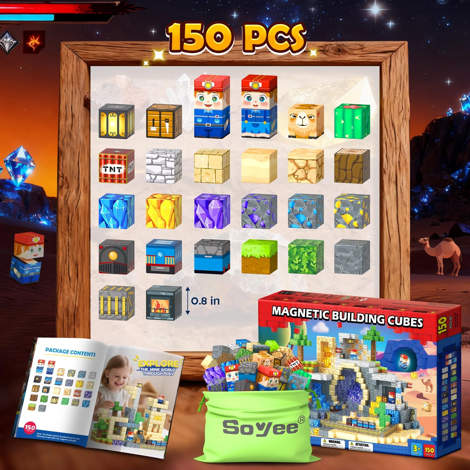 Magnetic Blocks - 150 pcs