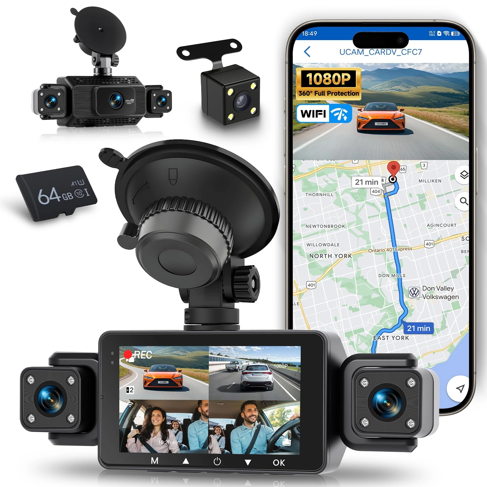 Dash Cam 1080P X 1080P