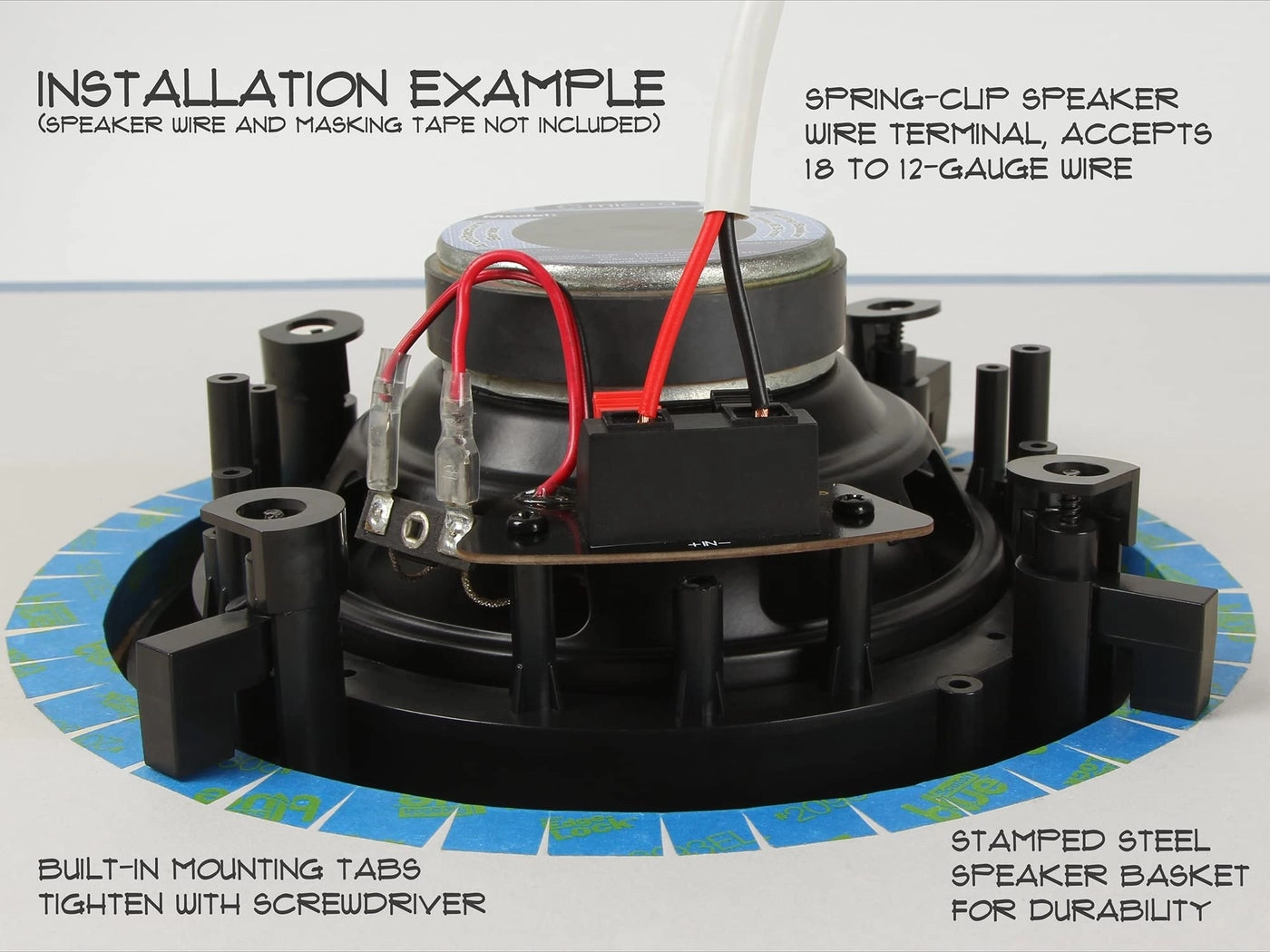6.5" 2-Way in Ceiling or Wall Round Speakers - 60 Watts Pack