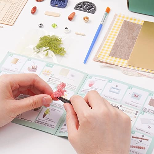 DIY Miniature Dollhouse Kit - Holiday Living Room