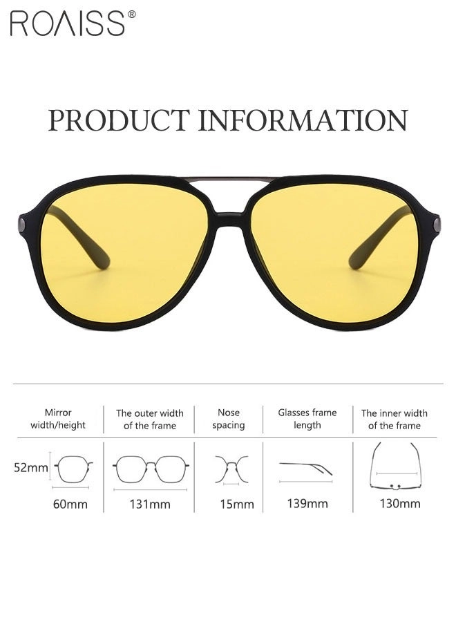 Aviator Polarized Sunglasses - 60mm Yellow