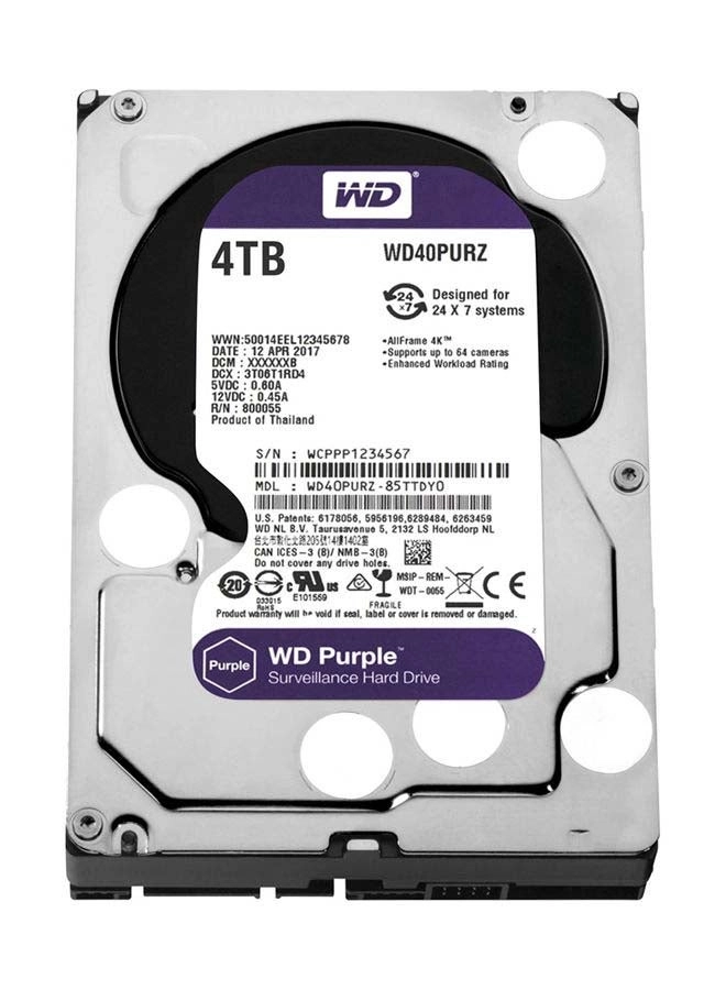 PUR 3.5" 5400rpm 64MB SATA 6Gb/s (WD40PURZ) - 4TB