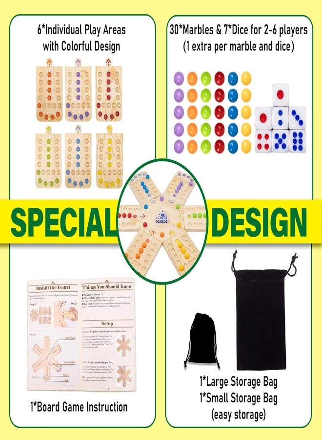 Fast Track Marble Board Game - 2-in-1 Portable Multicolor