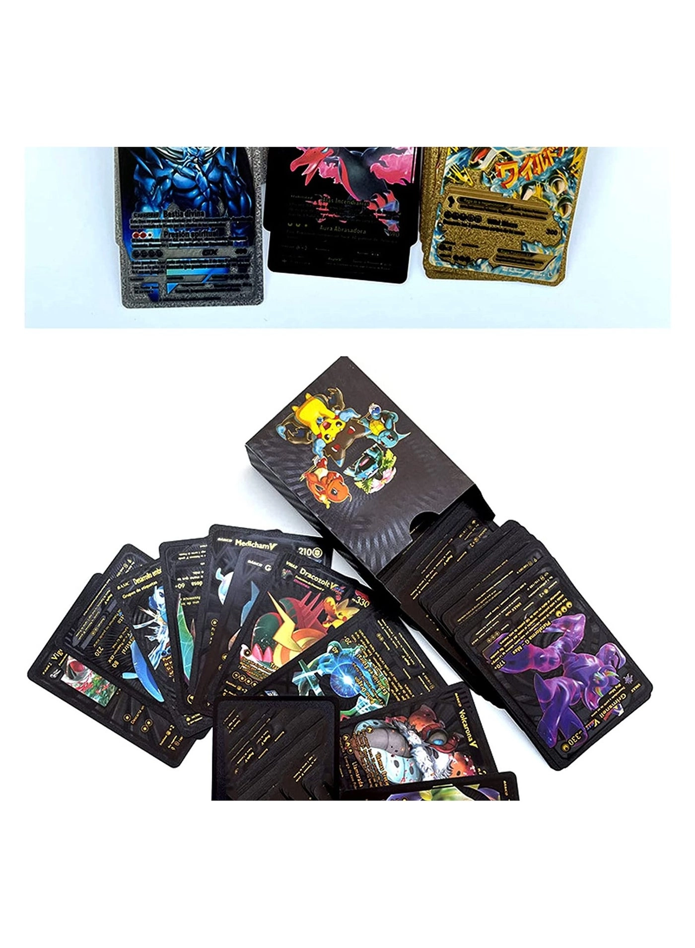 Assorted Cards Deck Box Set - Black 55pcs
