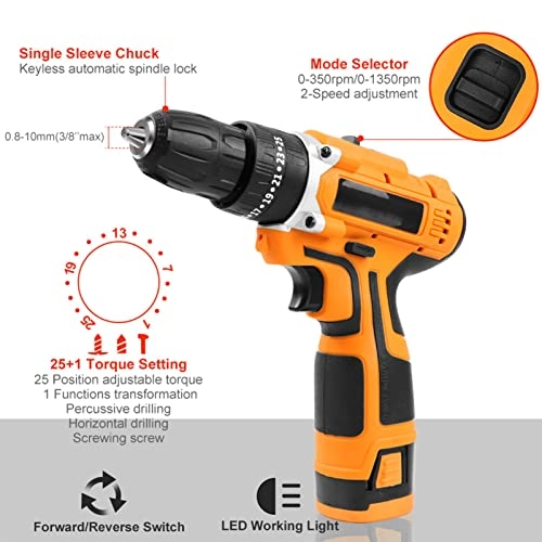 3 in 1 Cordless Impact Electric Drill - 18V