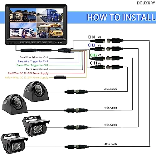 RV Backup Camera System - Night Vision Wired 1080P