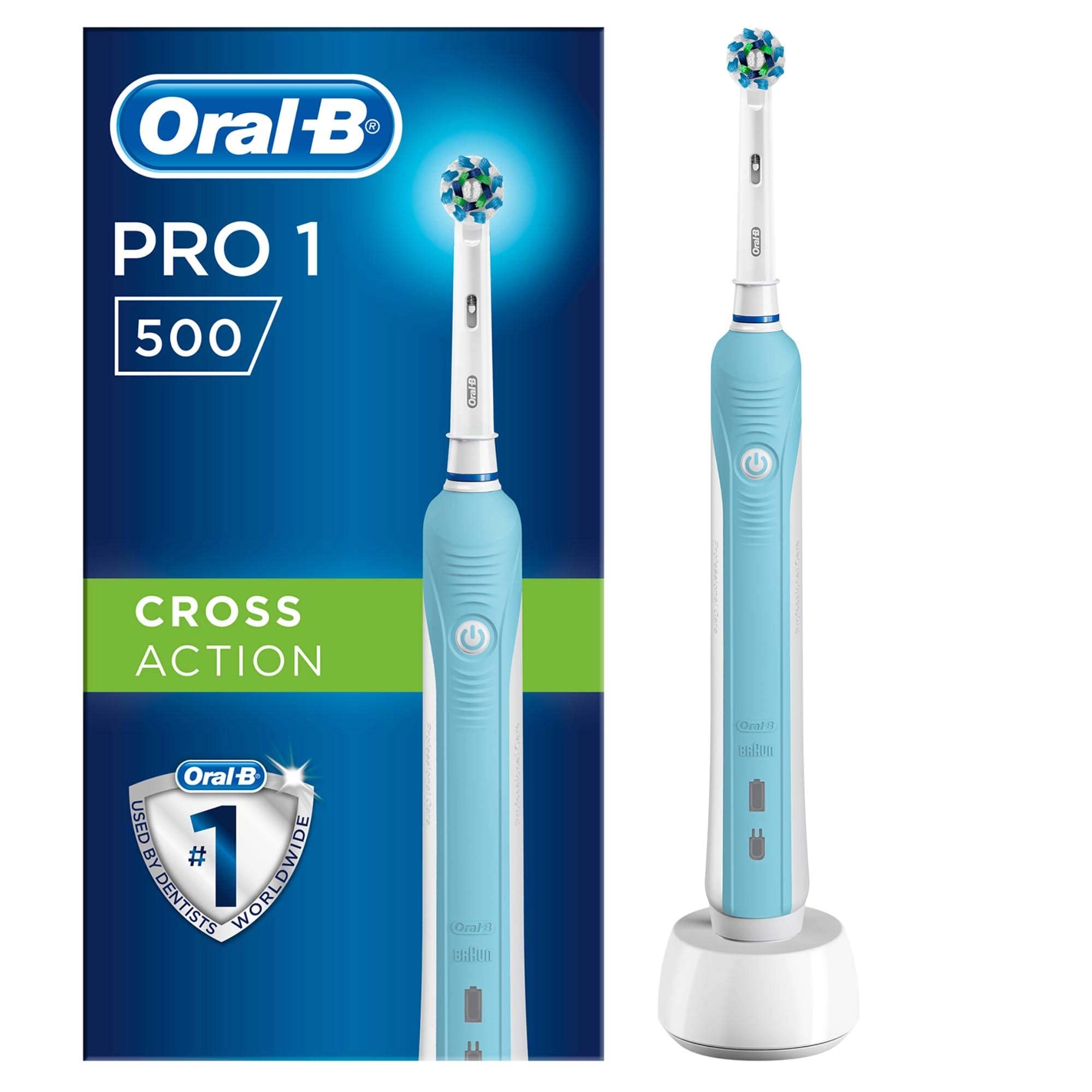 Oral-B PRO 500 CrossAction - Rechargeable 2 Minute Pro Timer