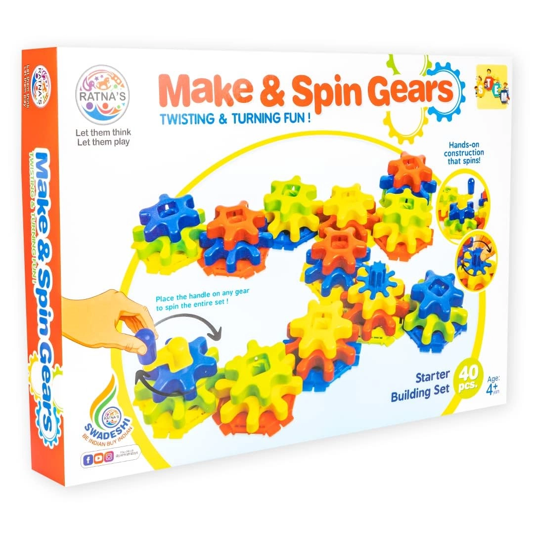 kidivo Make & Spin Gears - 5 - 10 months 40 pieces