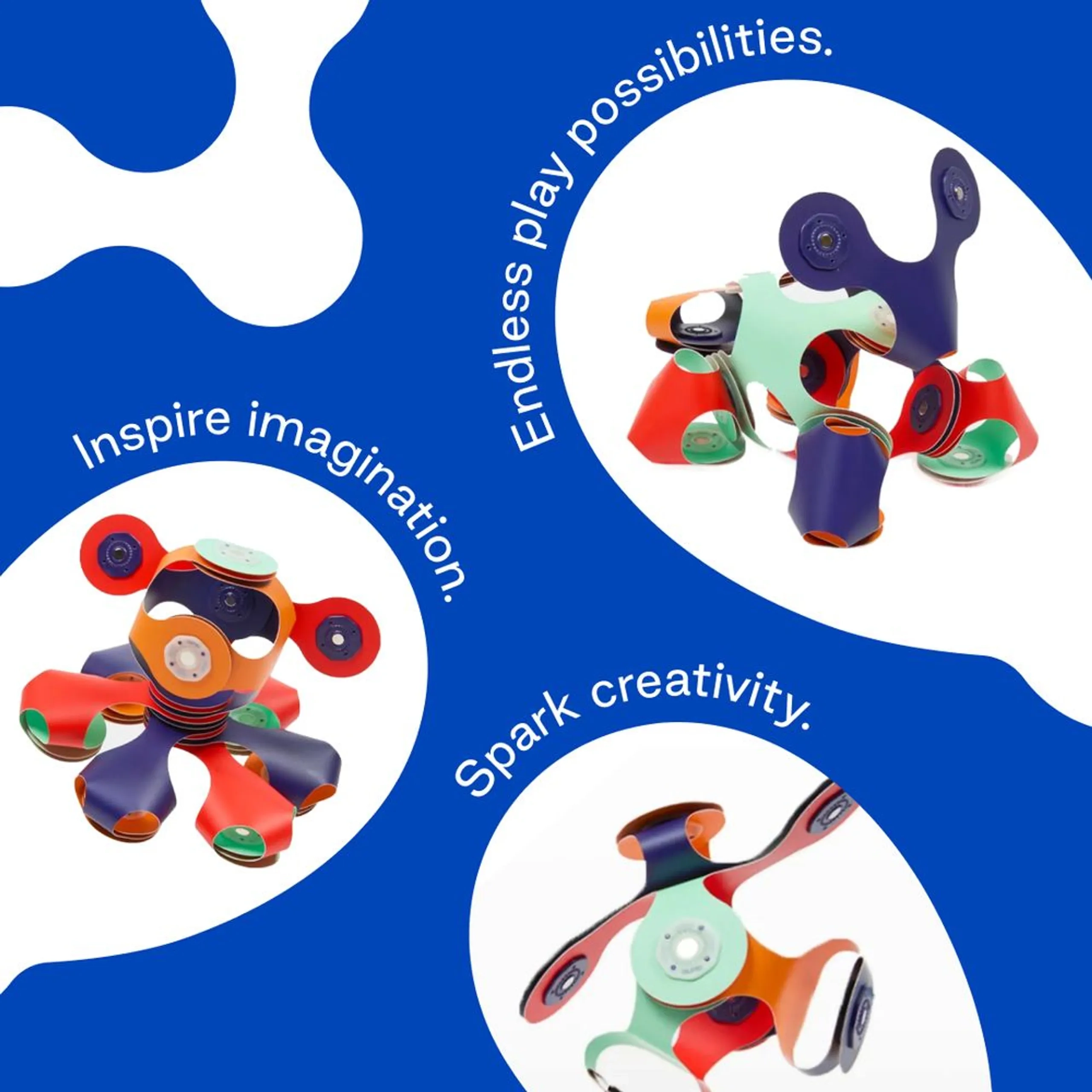 Tiny & Mighty Magnetic Building Toy Set - 9 pcs