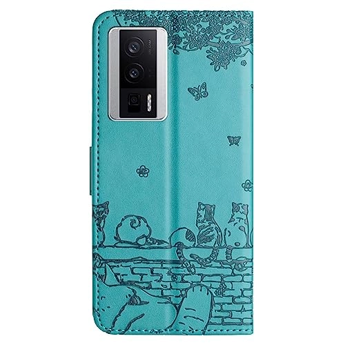 Cat Wallet Case for Xiaomi POCO X5 Pro 5G - PU Leather TPU