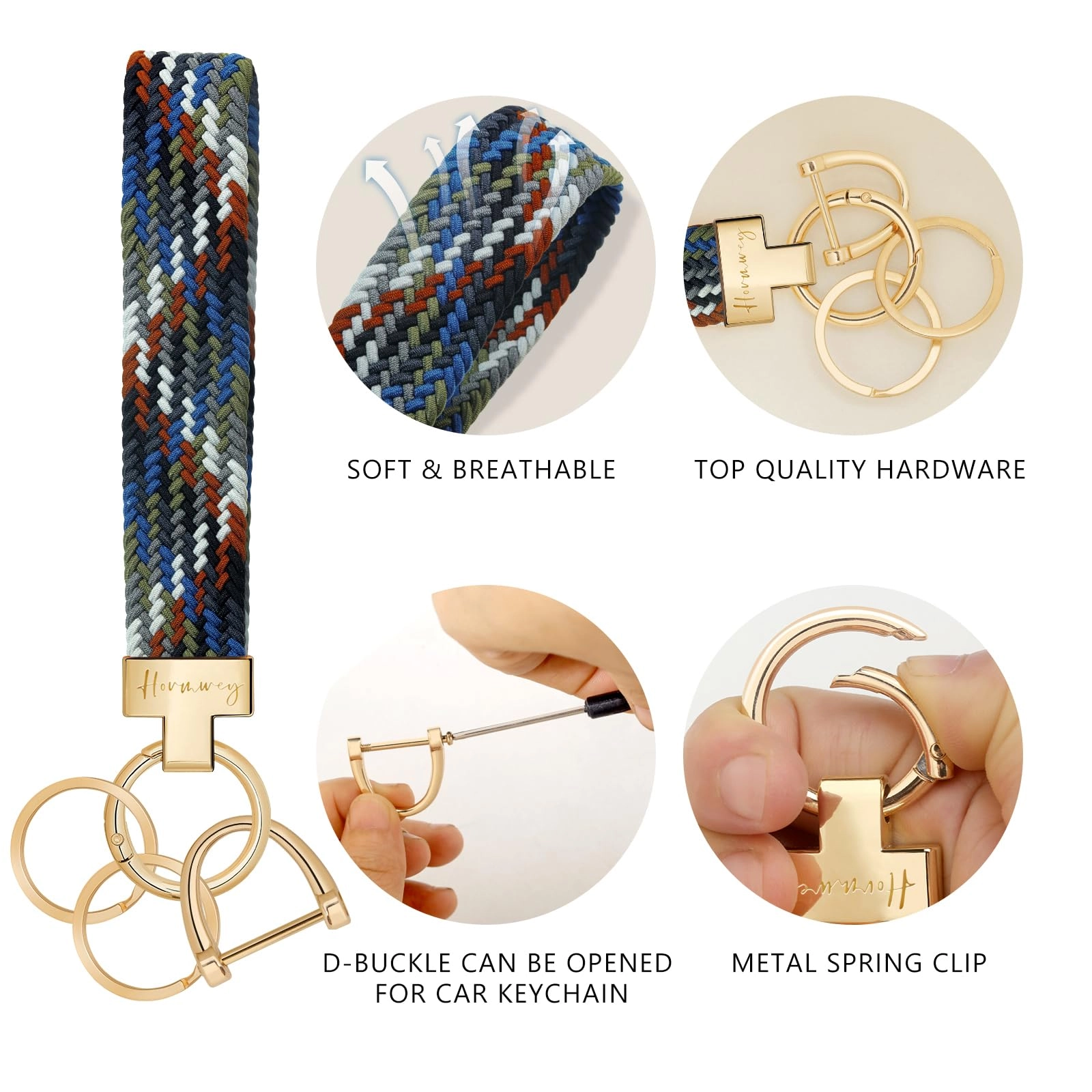 Elastic Wristlet Keychain - Fun