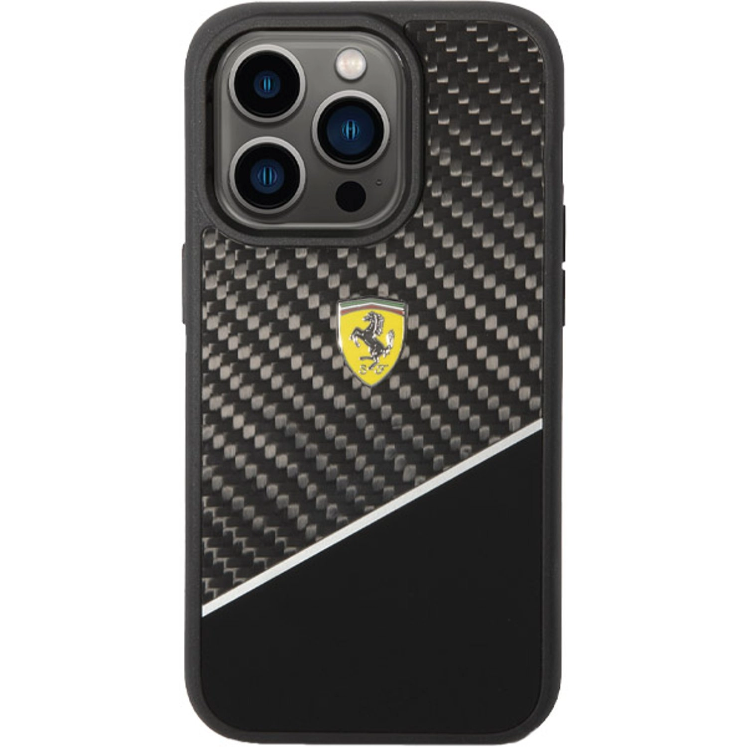Bimaterial Carbon Case - Carbon Fiber, Polycarbonate Back Case for iPhone 14 Pro Max