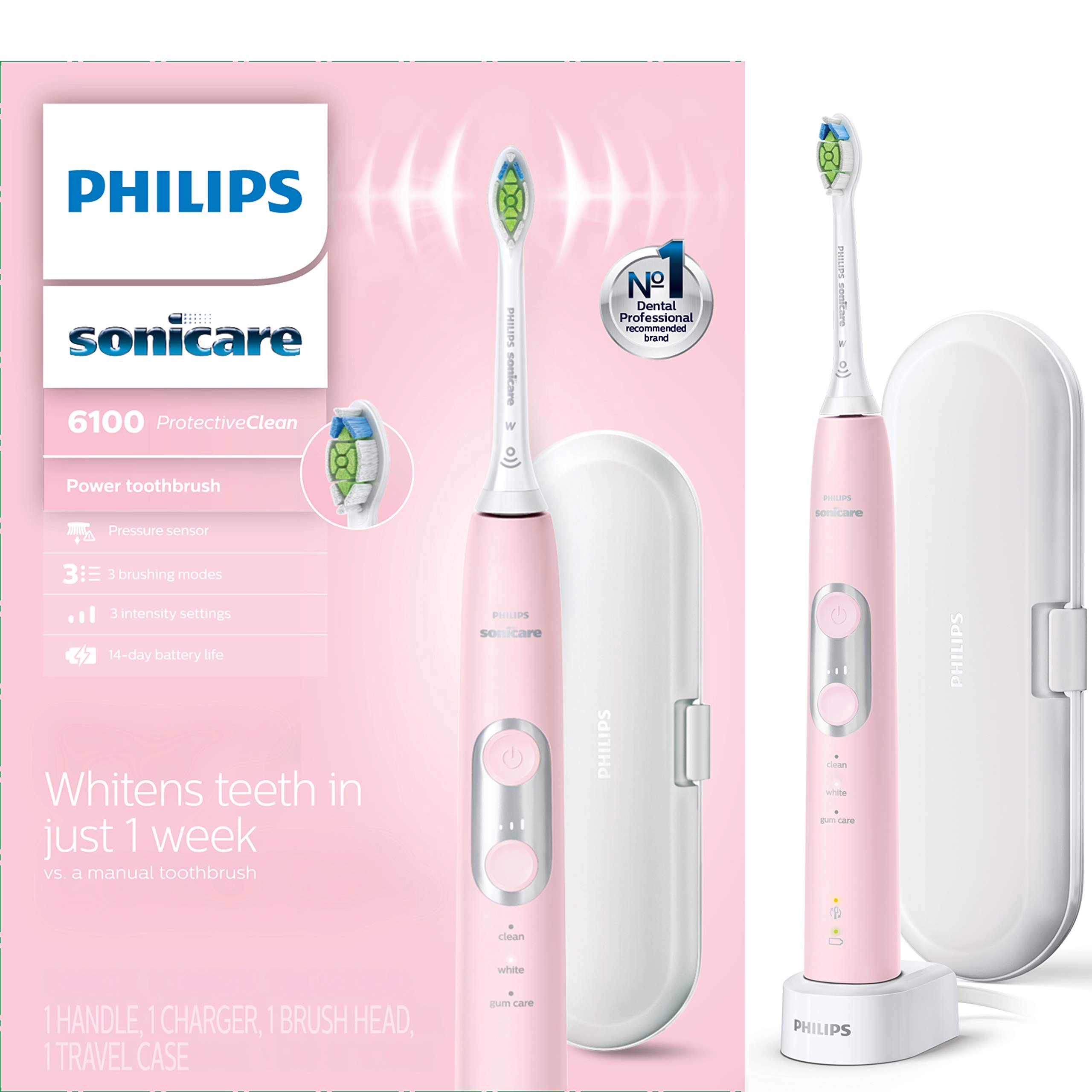 Philips Sonicare ProtectiveClean 6100 - Rechargeable Whitening Pink