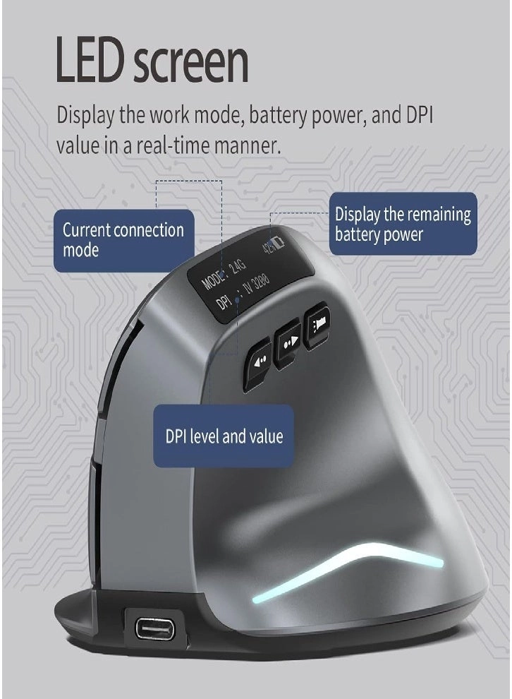 F-26C Ergonomic Vertical Mouse - Wireless