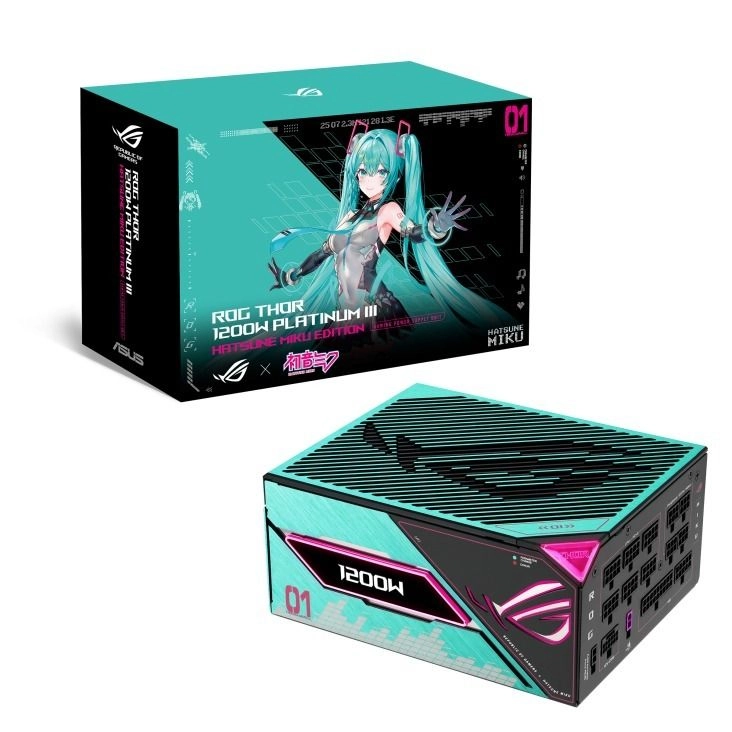 ROG x Hatsune Miku Gaming PC - 9950X3D 64GB 2TB + ROG Strix XG27ACMEG-G - 27-inch QHD + ROG Strix Arion - 2TB + ROG T-Shirt
