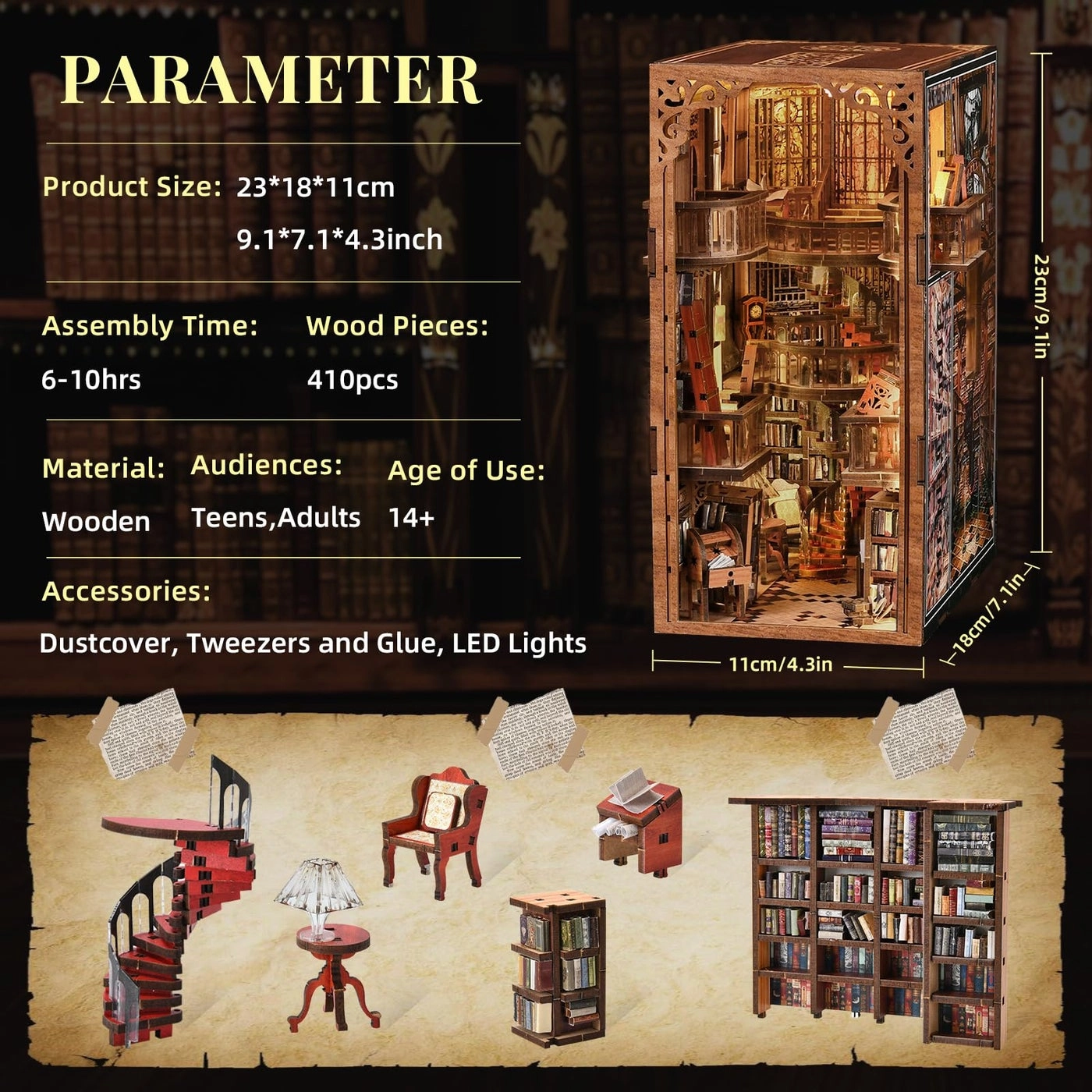 Book Nook Kit - Abbey Library