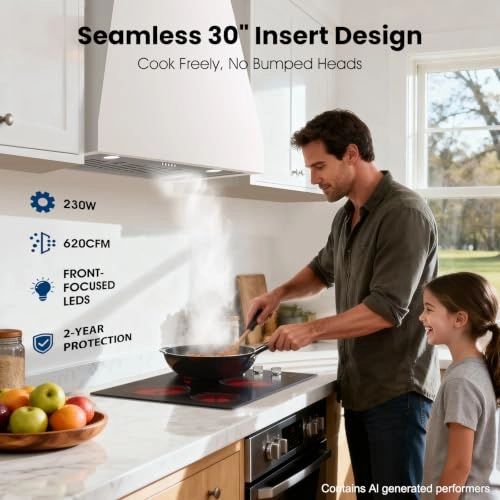 Range Hood Insert - 620CFM 30 Inch