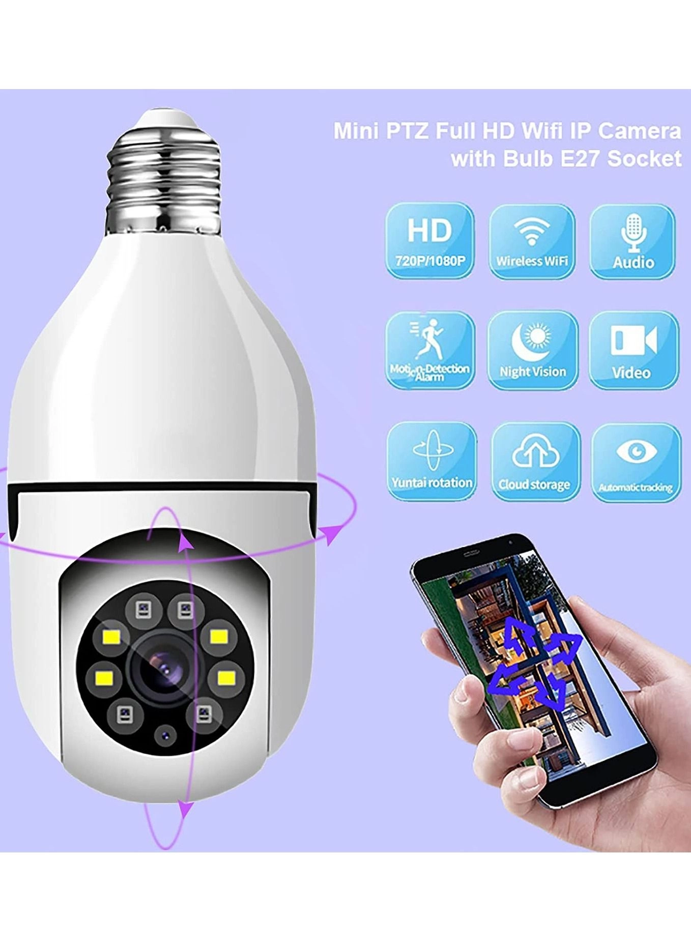 Light Bulb Security Camera 1080p