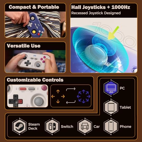 Retro Pocket Wireless Game Controller - Grey