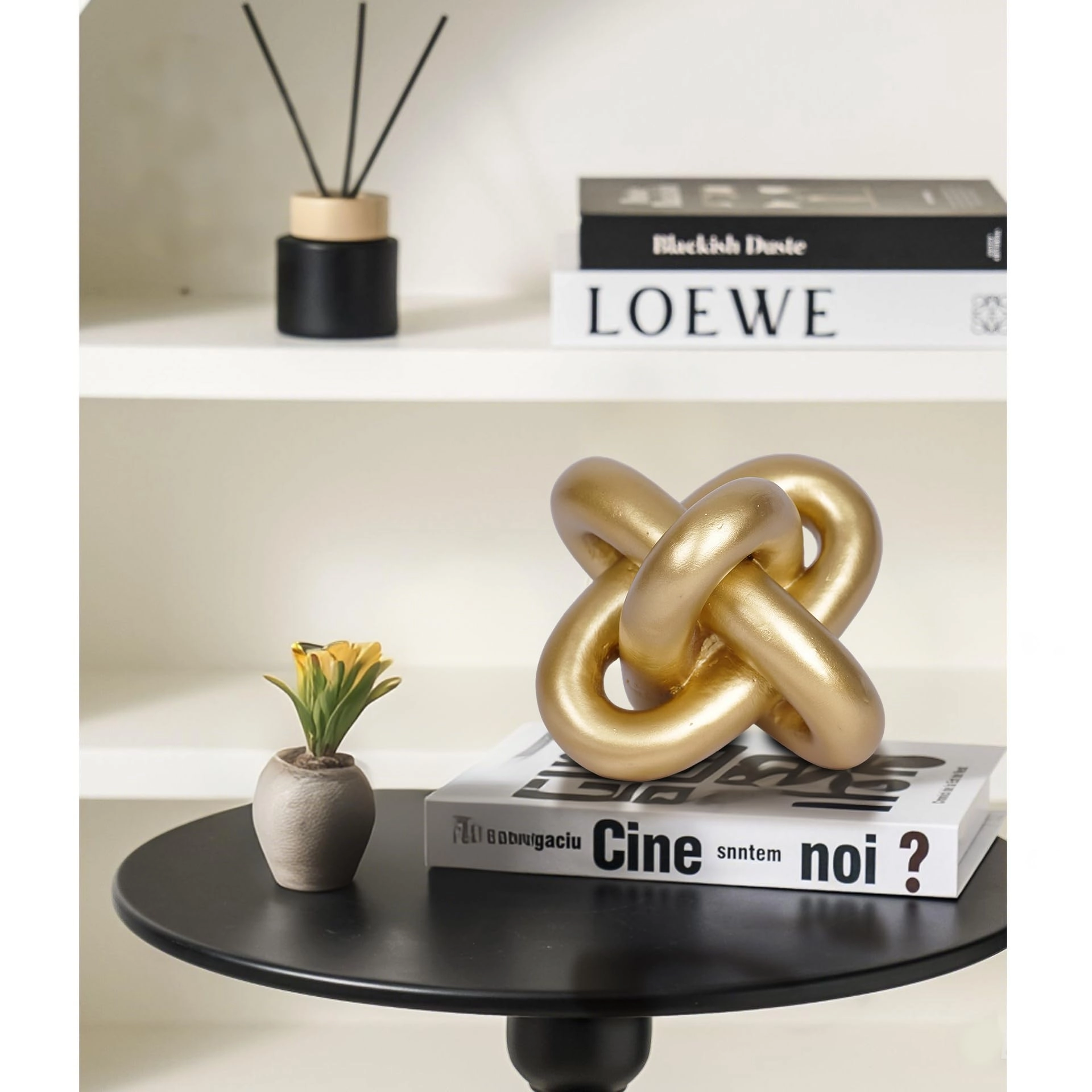 Gold Knot Statue - Resin