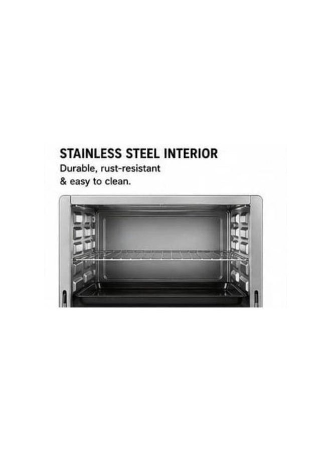 Electric Oven - Double Glass Doors Interior Light Fast Heating