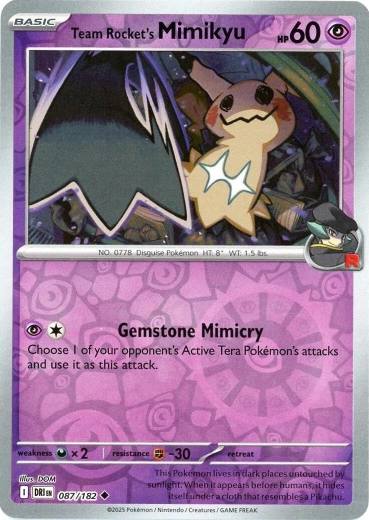Pokémon Pokemon Team Rocket's Mimikyu 087/182 - Single Card