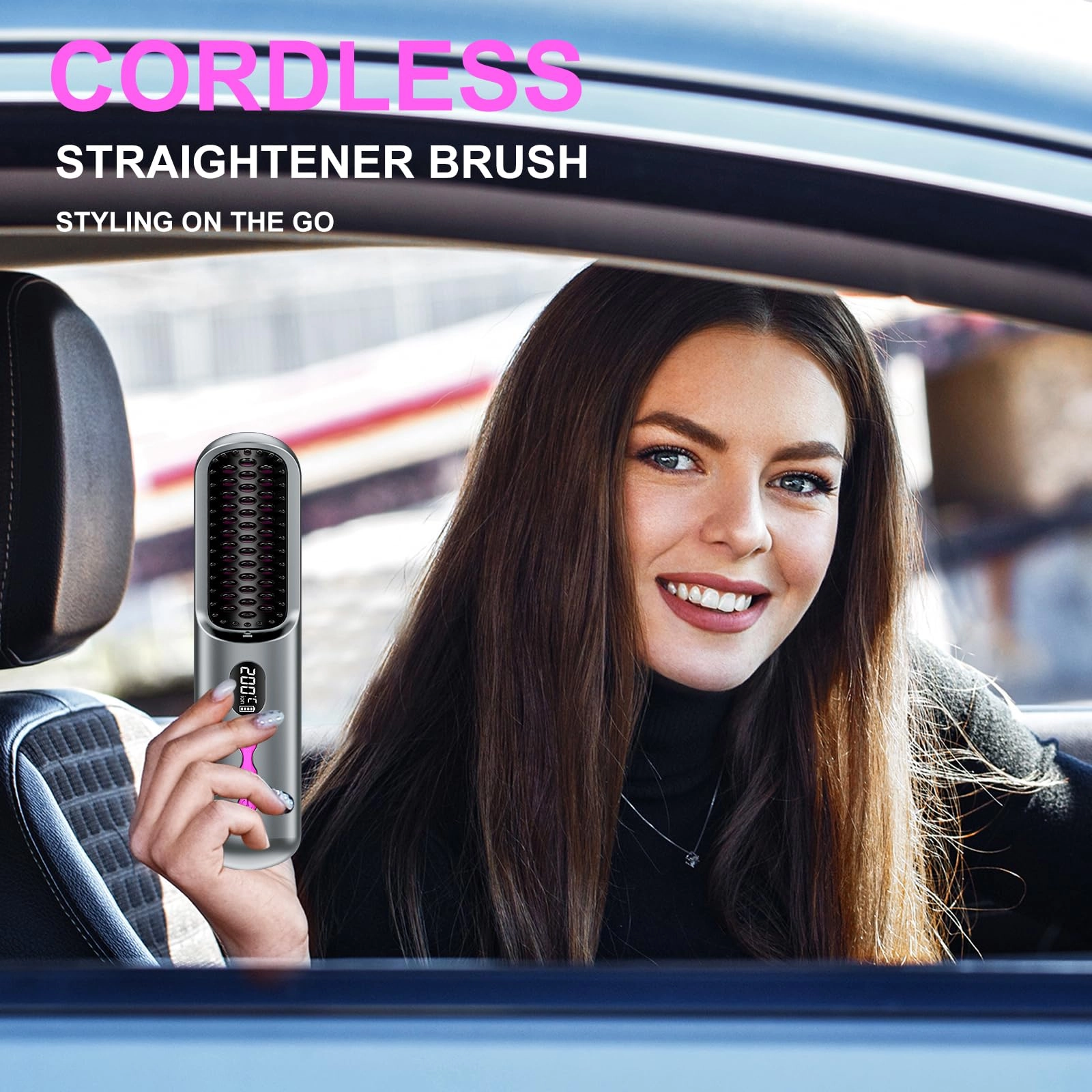 Cordless Hair Straightener Brush