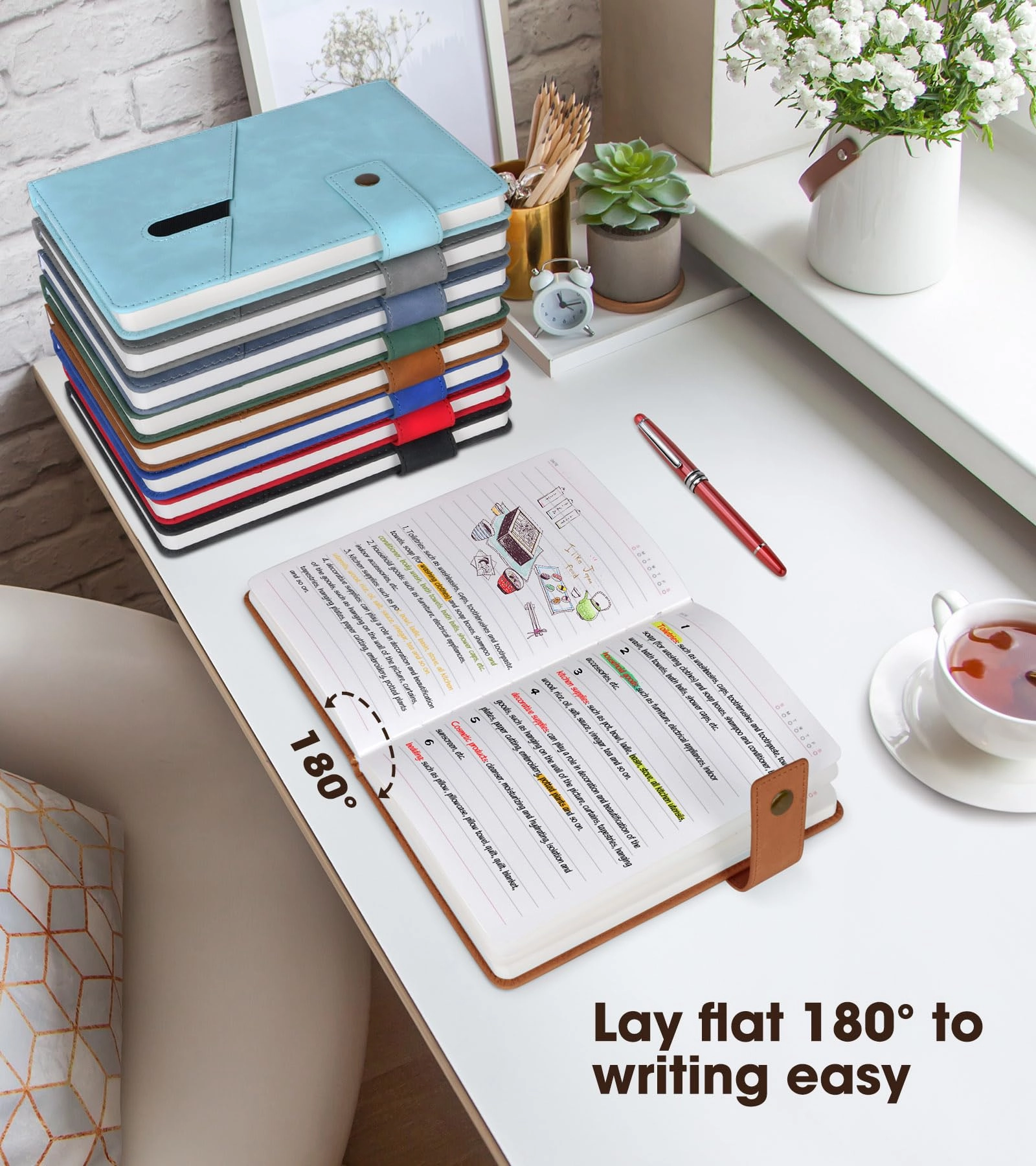 Lined Leather Journal - A5 200 Pages