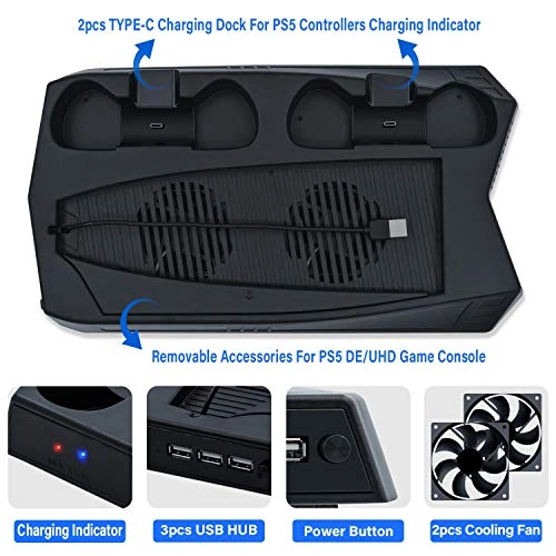 Vertical Multifunction Charging Stand - USB PS5