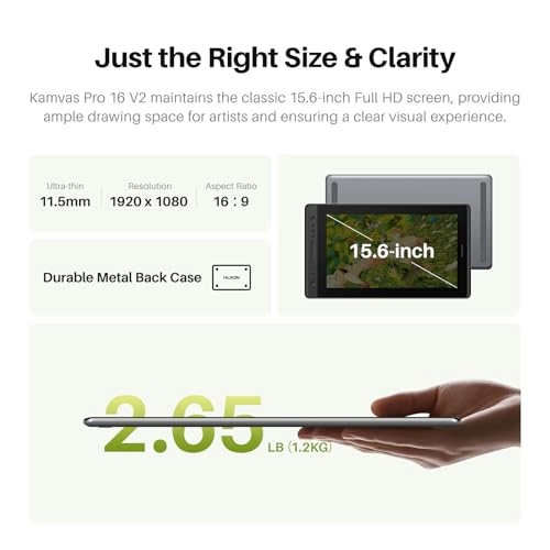 Kamvas Pro 16 V2 - 16,384 pressure levels