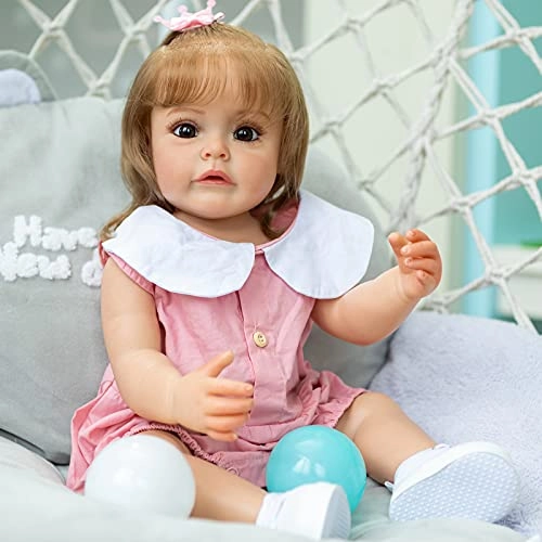 Princess Sue-Sue Reborn Baby Doll - 55 cm Silicone Hand-rooted Hair