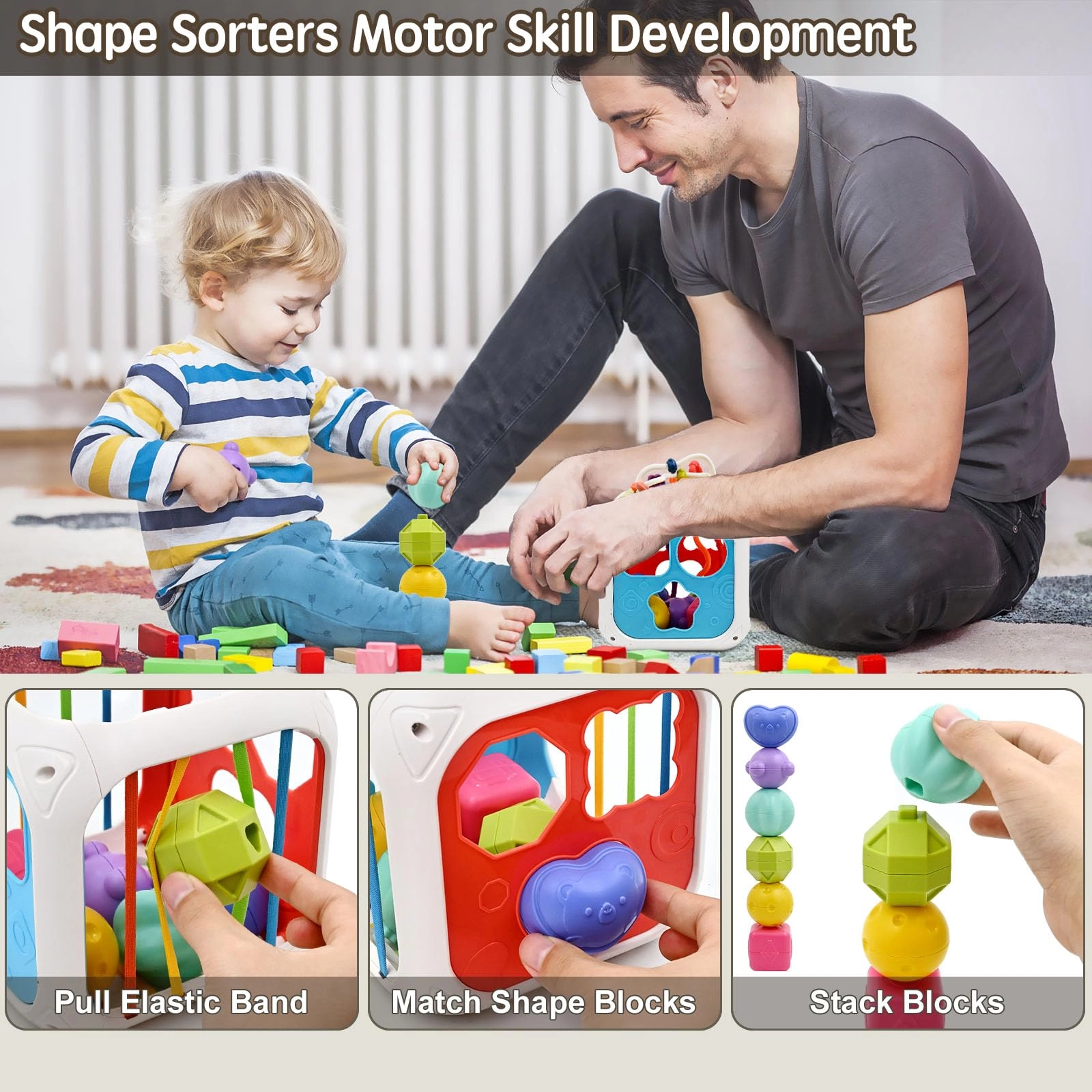 Multifunction Activity Cube - 18 months+ 8 pieces