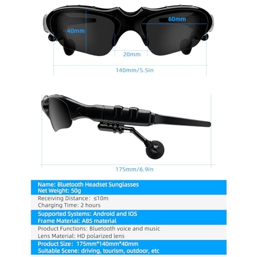 Bluetooth sunglasses headset - Bluetooth 5.0 Polarized Lenses