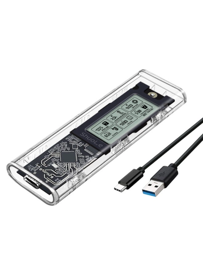 M.2 SSD Enclosure - NVMe SATA Dual Protocol 10Gbps USB-C/A