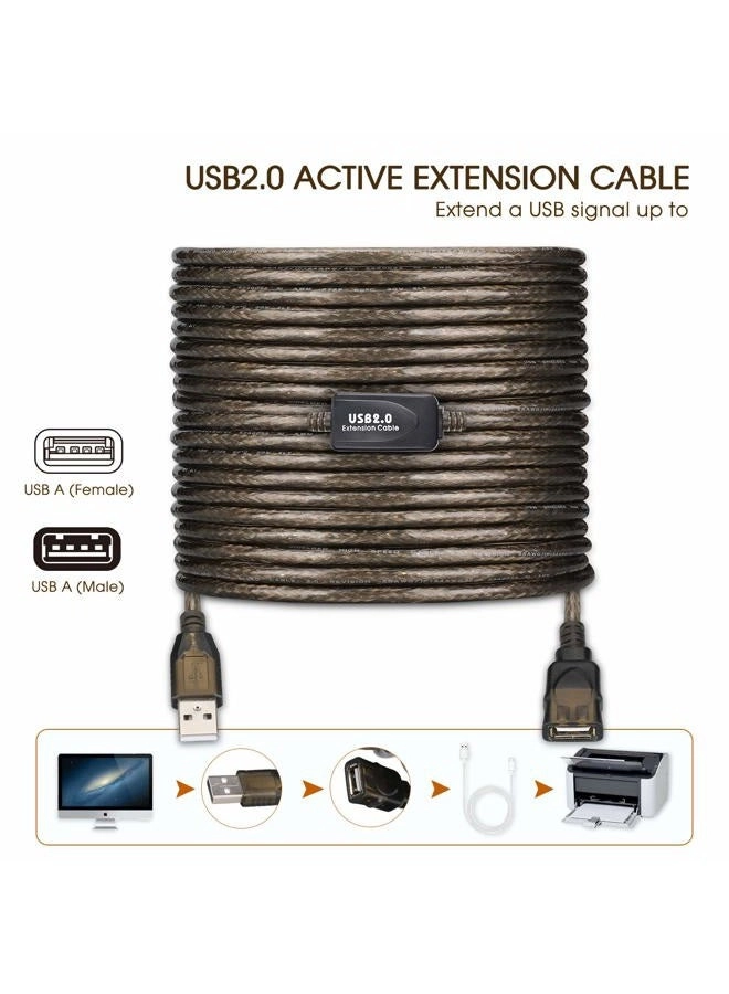 Extension Cable 480 Mbps USB-A to USB-A 15.2m